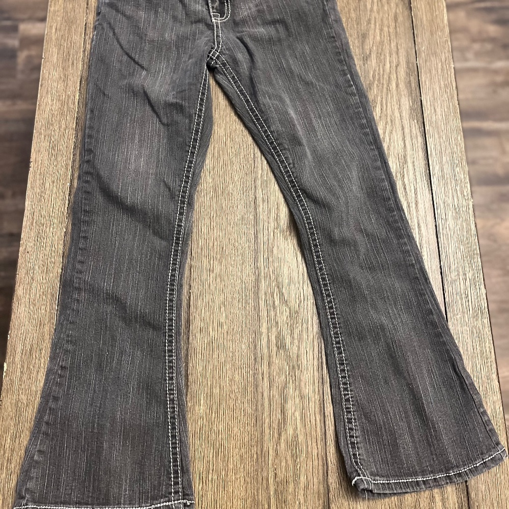 Red Rivet Black Bellbottom Jeans